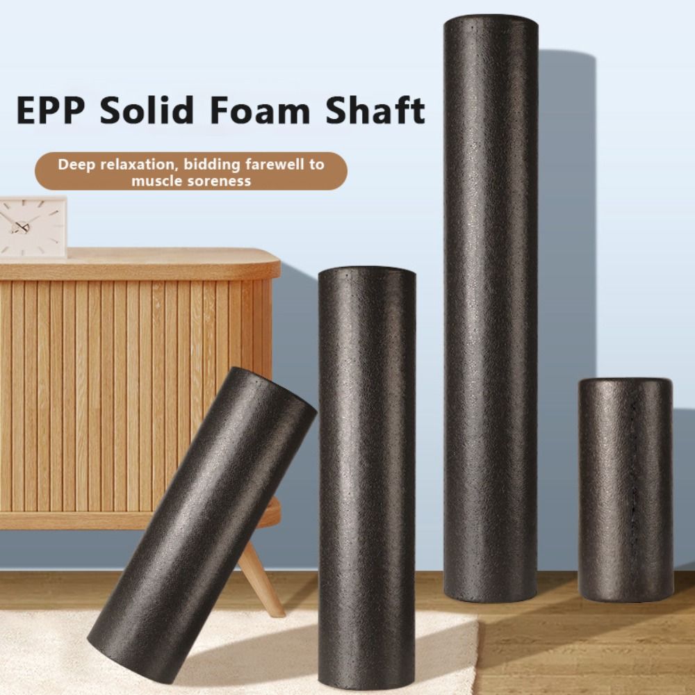 Foam Roller High Density - โฟมโรลเลอร์ EPP แบบเรียบ ความหนาแน่นสูง สีดำ แกนโฟมแข็ง
