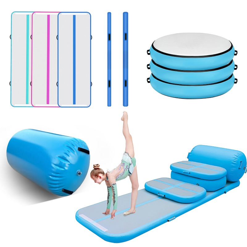 Gymnastics Mat Thick - แผ่นรองยิมนาสติกแบบพองลมหนาพิเศษ กันลื่น พับเก็บได้ พกพาสะดวก สำหรับฝึกโยคะ เต้นรำ