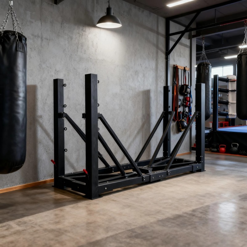 Home Gym Set - ชุดเวทีมวยพับได้ขนาดเล็ก อุปกรณ์พับเก็บได้สำหรับฝึกมวยที่บ้าน
