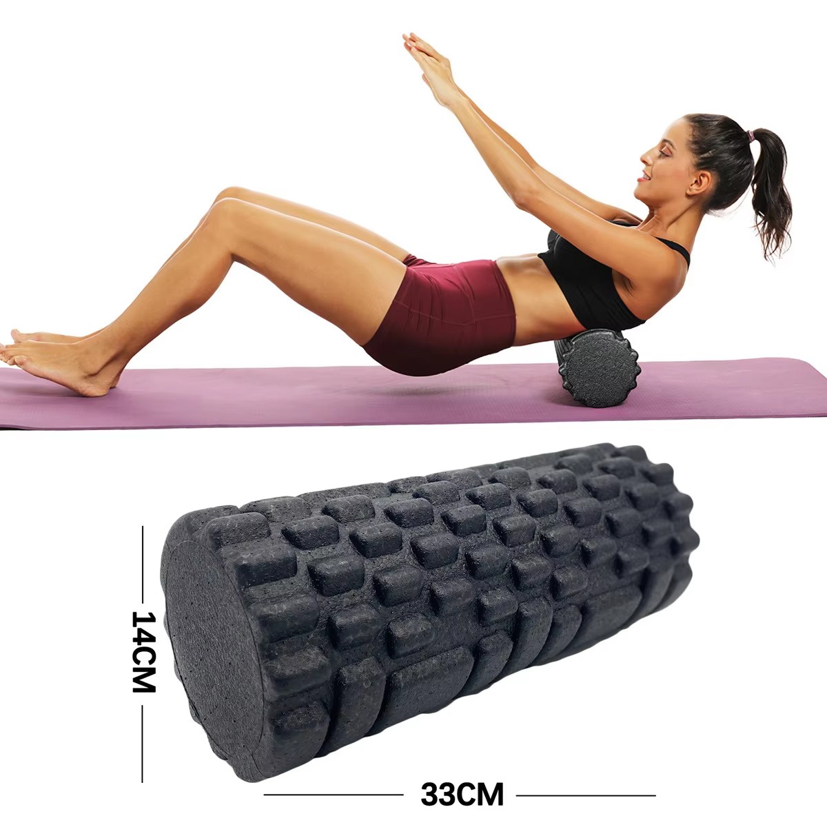 Foam Roller High Density - 30/33 ซม.ฟิตเนสโฟม Roller ลูกกลิ้งนวดโยคะ EPP พิลาทิสโฟมกล้ามเนื้อนวด