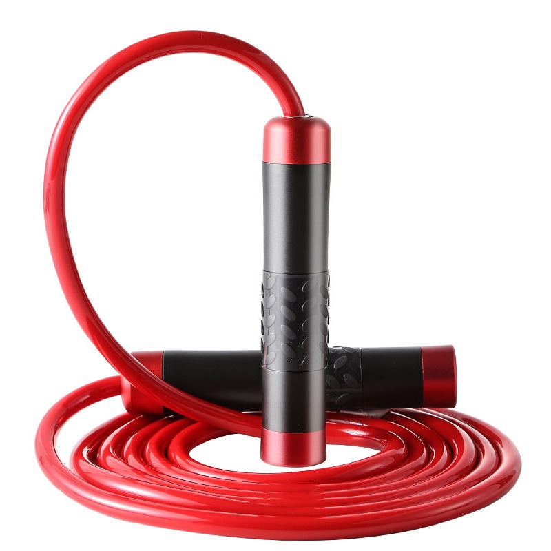 Jump Rope Bearing - เชือกกระโดดแบบถ่วงน้ำหนัก ผลิตจากอลูมิเนียมอัลลอยด์ สายยางพีวีซี สำหรับการฝึกซ้อมระดับมืออาชีพ พกพาสะดวก อุปกรณ์ออกกำลังกายเพื่อสุขภาพ