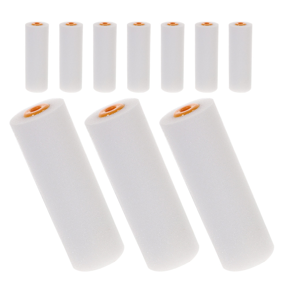 Foam Roller High Density - แปรงลูกกลิ้งฟองน้ำ 10 ชิ้น ขนาด 4 นิ้ว