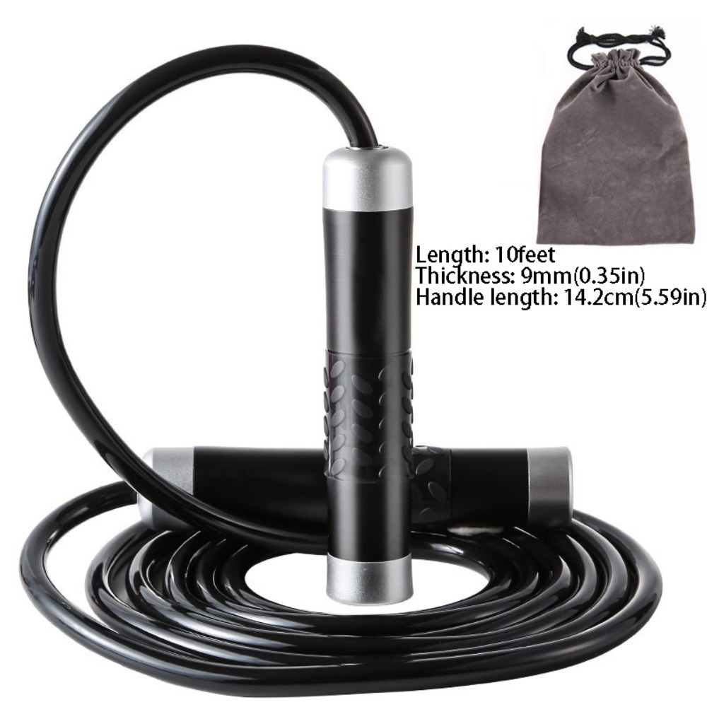 Jump Rope Bearing - เชือกกระโดดอลูมิเนียมอัลลอยด์รับน้ำหนักได้ดี ความยาว 300 ซม. ด้ามจับลูกปืน ปรับความยาวได้