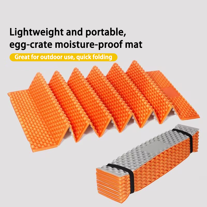 Gymnastics Mat Thick - แผ่นรองนอนไข่รูปทรงรังผึ้ง หนา 2 ซม. แผ่นรองนอนอลูมิเนียมฟอยล์น้ำหนักเบาพิเศษ แผ่นรองนอนพับได้สำหรับเดินทาง