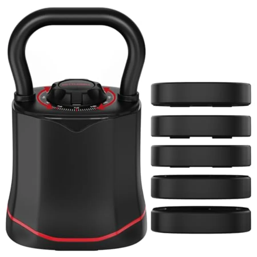 Home Gym Set - ดัมเบลปรับน้ำหนักได้ 6-in-1 แบบเปลี่ยนน้ำหนักเร็ว 6.540 ปอนด์ หมุนได้สองทิศทาง