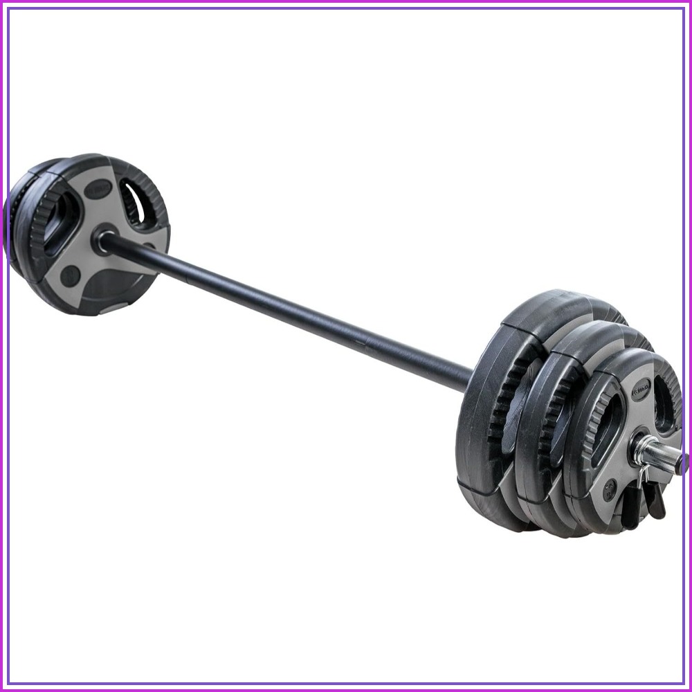 Home Gym Set - ชุดบาร์เบลน้ำหนักที่สมบูรณ์แบบสำหรับยิมที่บ้าน - 43 ปอนด์
