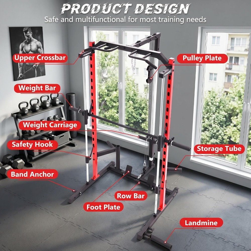 เครื่องสมิธแมชชีนออลอินวันพร้อ - Home Gym Smith บทวิจารณ์และราคา