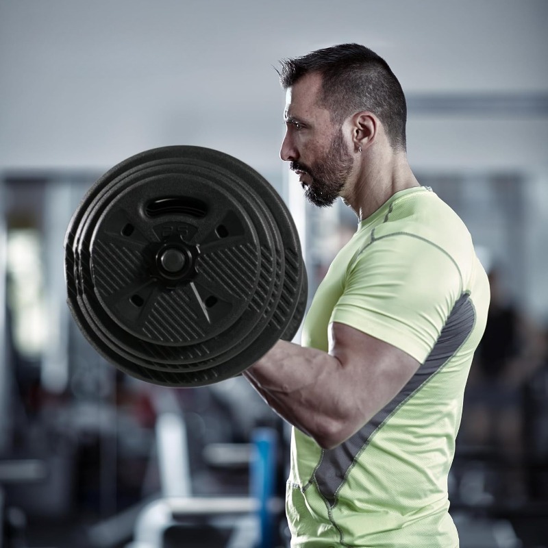 ชุดบาร์เบล EZ Curl Bar พร้อมน้ - Barbell Curl Bar บทวิจารณ์และราคา