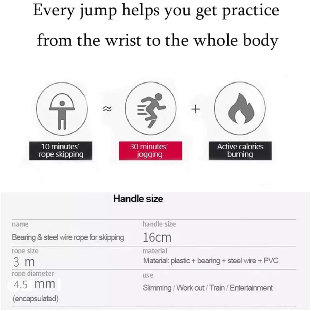 เชือกกระโดดพร้อมด้ามเมมโมรีโฟม - Jump Rope Bearing บทวิจารณ์และราคา