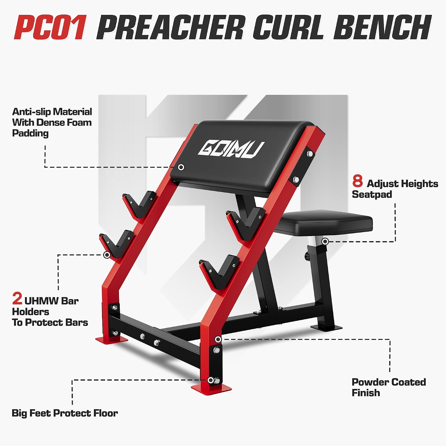 ม้านั่งปรับระดับได้สำหรับบริหา - Barbell Curl Bar บทวิจารณ์และราคา