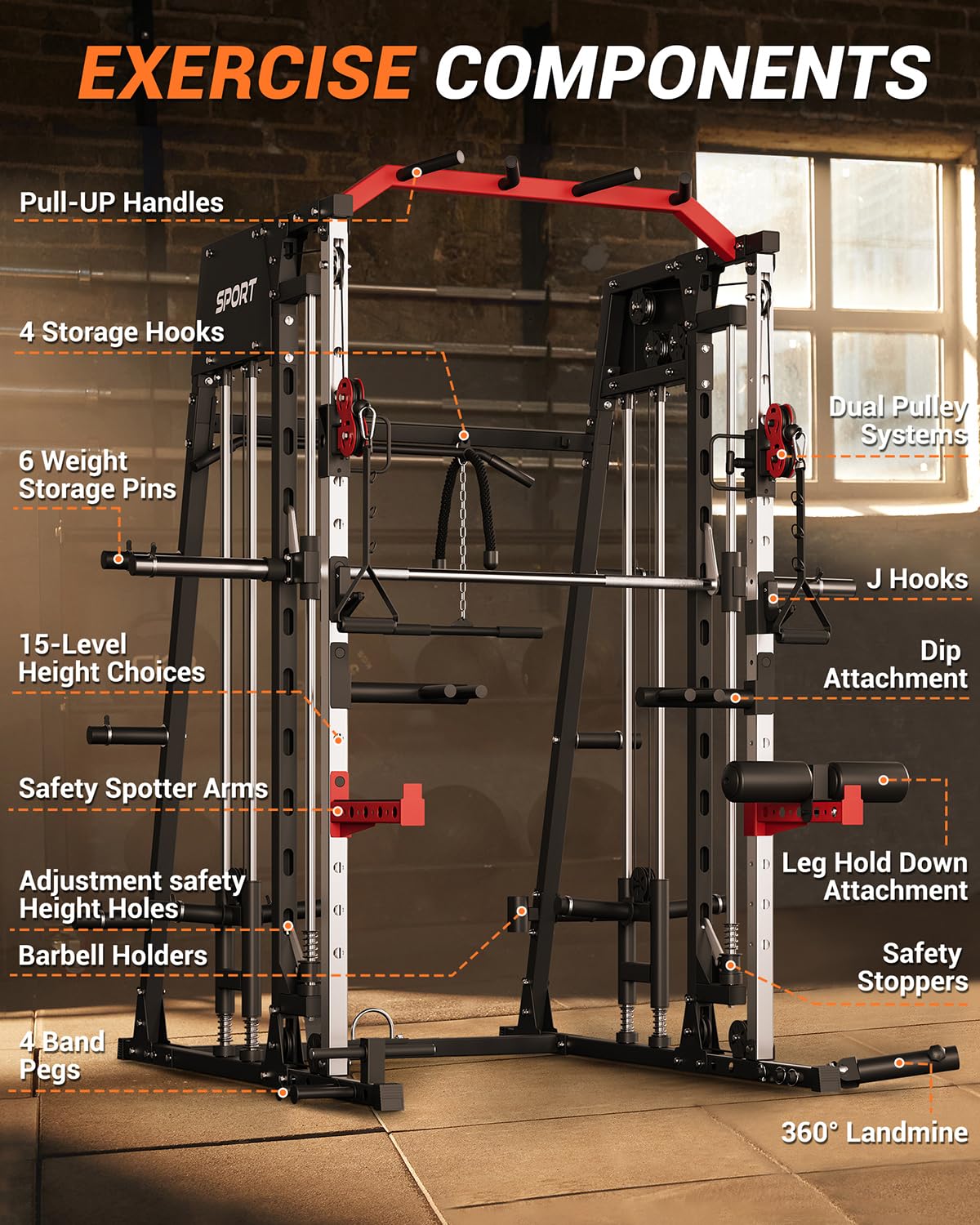 เครื่องออกกำลังกายออลอินวันแบบ - Home Gym Smith บทวิจารณ์และราคา