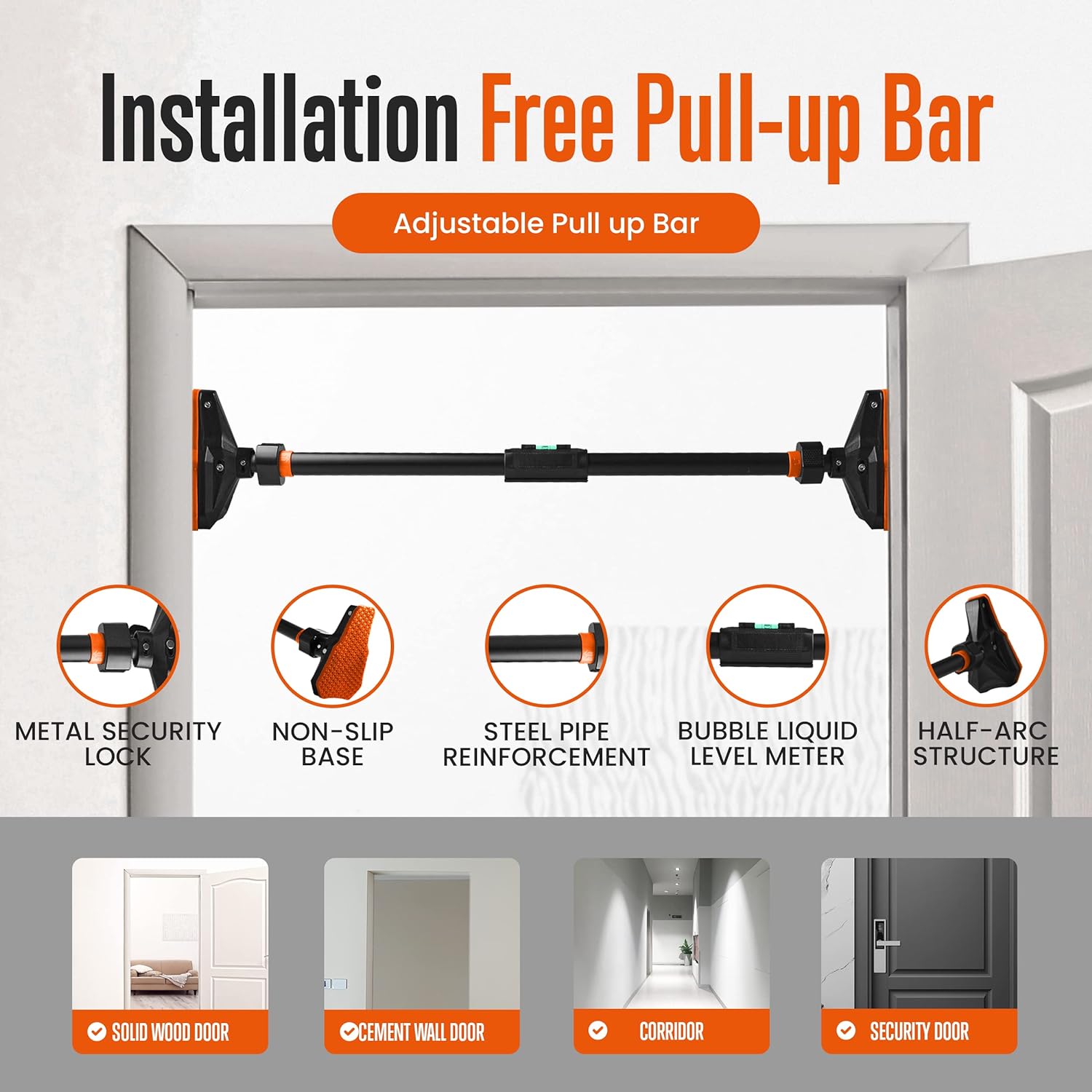 บาร์โหนติดประตูแบบไม่ต้องใช้สก - Chin Up Doorframe บทวิจารณ์และราคา