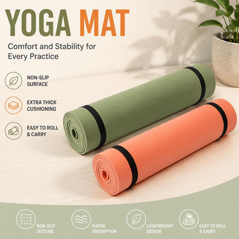 1/2 ชิ้นเสื่อโยคะหนา เสื่อโยคะ - Gymnastics Mat Thick บทวิจารณ์และราคา