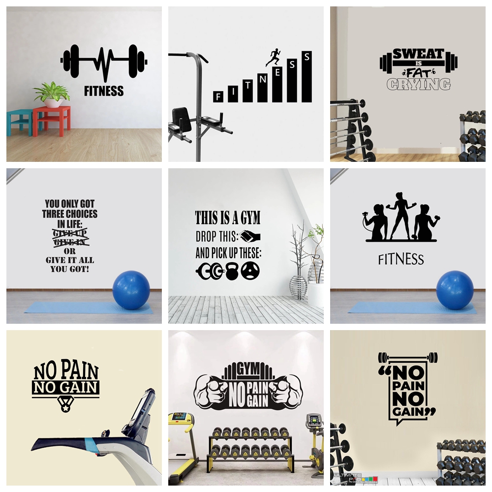 สติกเกอร์ติดผนังลายวัฒนธรรมสำห - Home Gym On Wall บทวิจารณ์และราคา