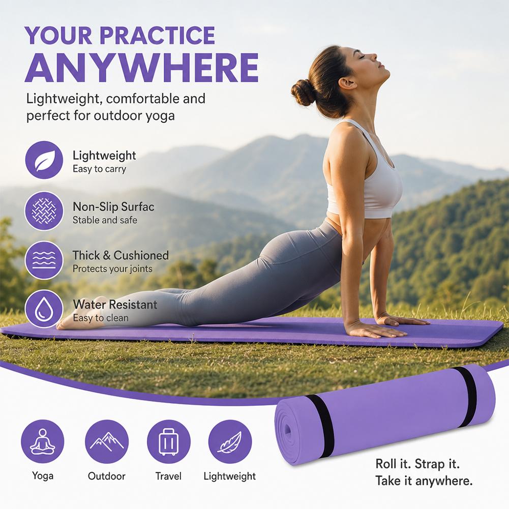 1/2 ชิ้นเสื่อโยคะหนา เสื่อโยคะ - Gymnastics Mat Thick บทวิจารณ์และราคา