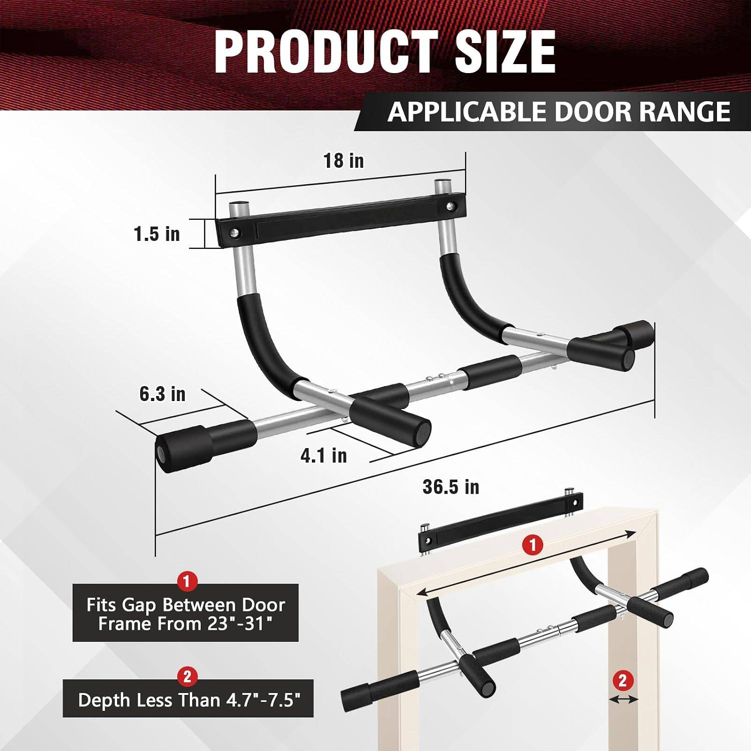 บาร์ดึงข้อศอกปรับระดับได้สำหรั - Chin Up Doorframe บทวิจารณ์และราคา