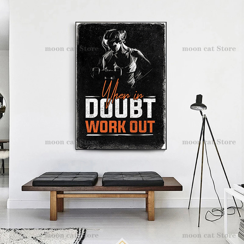 ฟิตเนสกีฬาโปสเตอร์เพาะกายสร้าง - Home Gym On Wall บทวิจารณ์และราคา